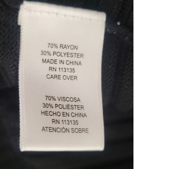 Leo and Nicole Kimono Womens X-Large Black Sweater Short Sleeved Kimono NWT - Picture 8 of 10